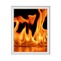 11" x 14" Fire Resistant Snap Frame, 1-inch Wide | Silver Metal Frame