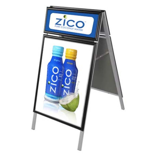 Value PLUS A-Boards with Header & Snap Open Frame (for 22” x 28” Posters)
