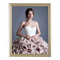 Modern Style 22x28 Snap Frame Poster Sign Holder | Beige Metal Picture Frame Finish