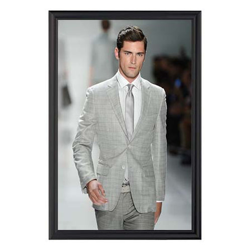 Modern Style 24x36 Snap Frame Poster Sign Holder | Black Metal Picture Frame Finish