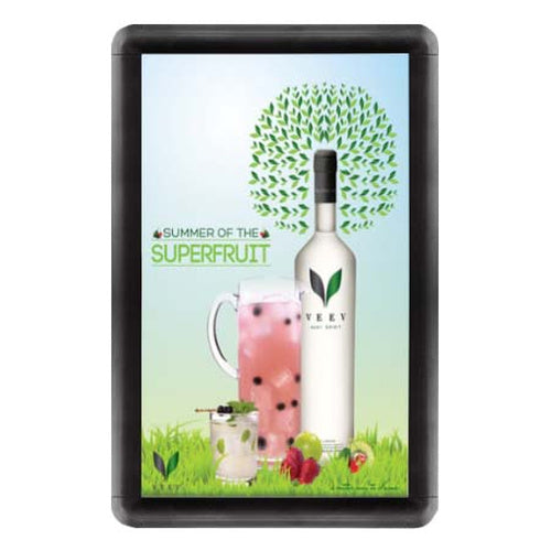 Wall, 16x20 Snap Frame Poster Sign Holder with Safe Rounded Corners and 1-inch Wide Black Frame Profile