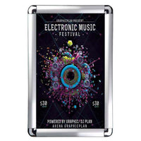 11x17 Wall Snap Frame Poster Sign Holder 1" Rounded Corner | Silver Frame Finish