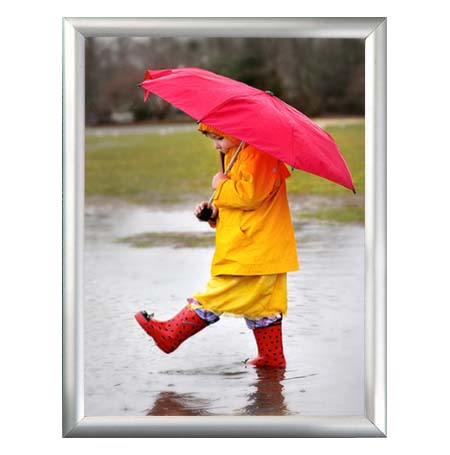 Fast Change 11x17 Snap Frame | Slim Aluminum Silver Sign Frame 1