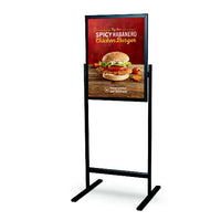 24x36 Poster Snap Frame Floor Stand Double-Sided with Two Snap Open Sign Frames