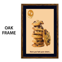 OAK WOOD FRAME SwingSnaps Designer Poster Snap Frames with 3" Wide Beveled Matboard | Faux Wood Frame Profile