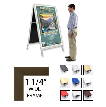 Outdoor Enclosed Bulletin Board Display Stand for Menus, Posters, Signs |  Metal Cabinet in 4 Sizes: 8.5x11, 11x17, 18x24, 22x28