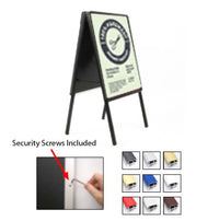 A-Frame 24x24 Sign Holder | with SECURITY SCREWS on Snap Frame 1 1/4" Wide