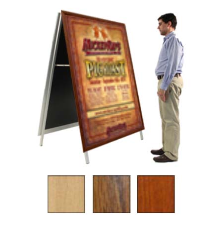 Wooden A-Frame 30x30 Sign Holder  WOOD Snap Frame 1 1/4 Wide FREE  Shipping – Displays4Sale