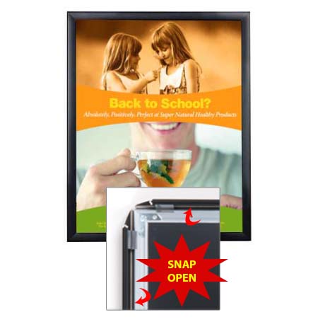 SwingSnap 16x16 Front Poster Snap Frames with Classic 1 1/4" Mitered Frame Profile