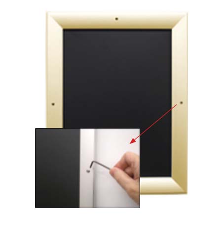 14x22 Poster Snaps Frame with Security Screws for MOUNTED GRAPHICS on 1/8", 3/16", and 1/4" Thick Boards
