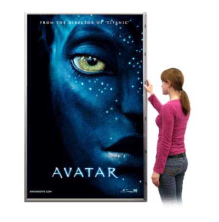 Extra Large Snap Open Frame 48x96 Front Loading Poster Snap Frames with 1 1/4" Mitered Corners