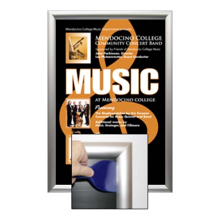 SwingSnaps 24x48 Poster Snap Open Frames (1 3/4" Security-Style)