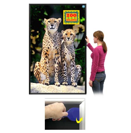 EXTRA-LARGE Poster Snap Frames 60 x 96 (1 1/4" Security Profile MOUNTED GRAPHICS)